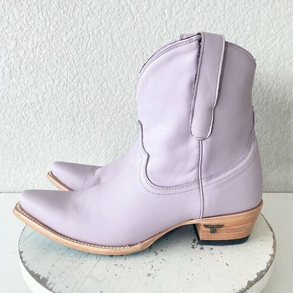 Lane EMMA JANE Womens Cowboy Bootie 9 Purple Western Cowgirl Short Ankle Boots - Picture 4 of 11